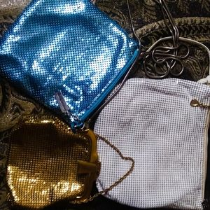 Vintage Whiting&David chain mesh cross body bags